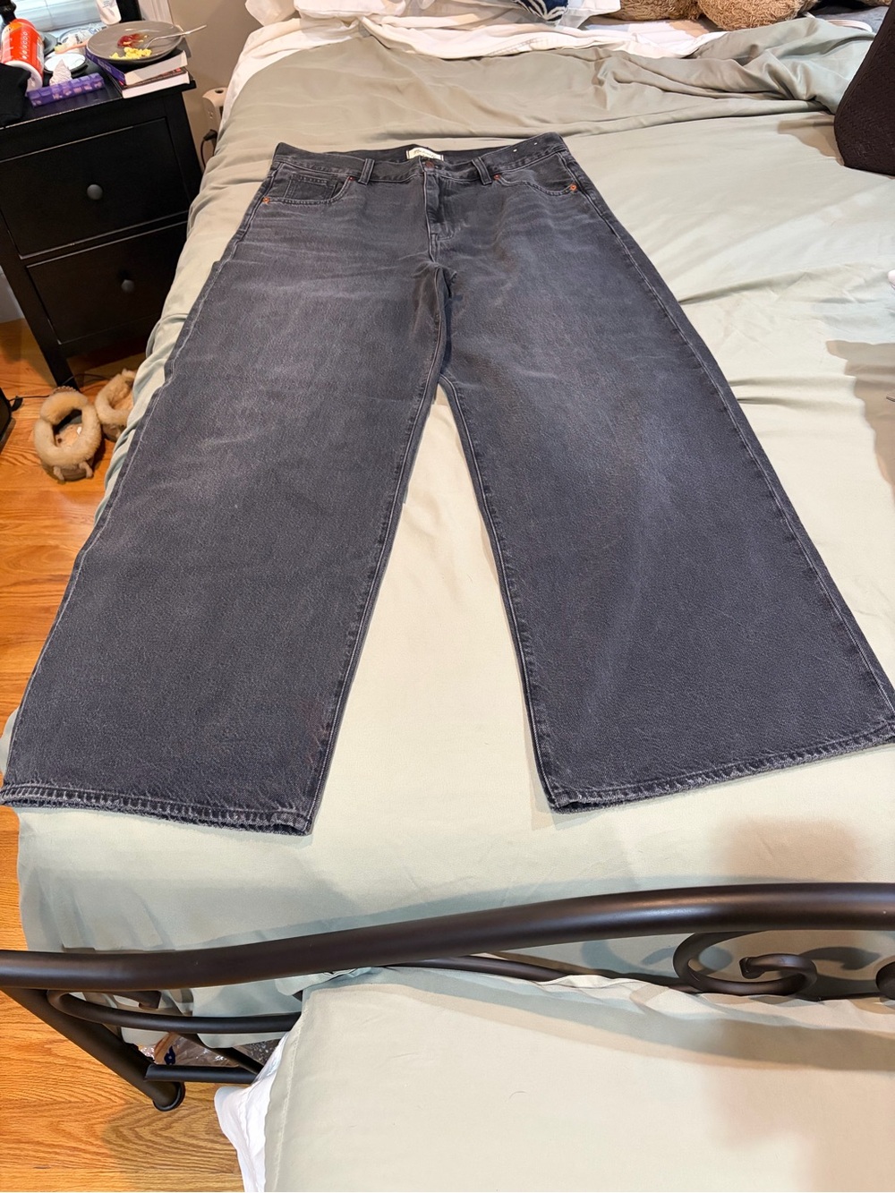 Madewell Black Wide-Leg Flare Jeans